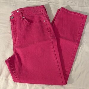 Seven7 Vibrant Hot Pink Straight Leg Jeans